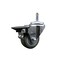 Service Caster 3'' Gray Polyurethane Wheel Swivel 7/16'' Grip Ring Stem Caster with Brake SCC-GR20S314-PPUB-PLB-716138 - alternate 1